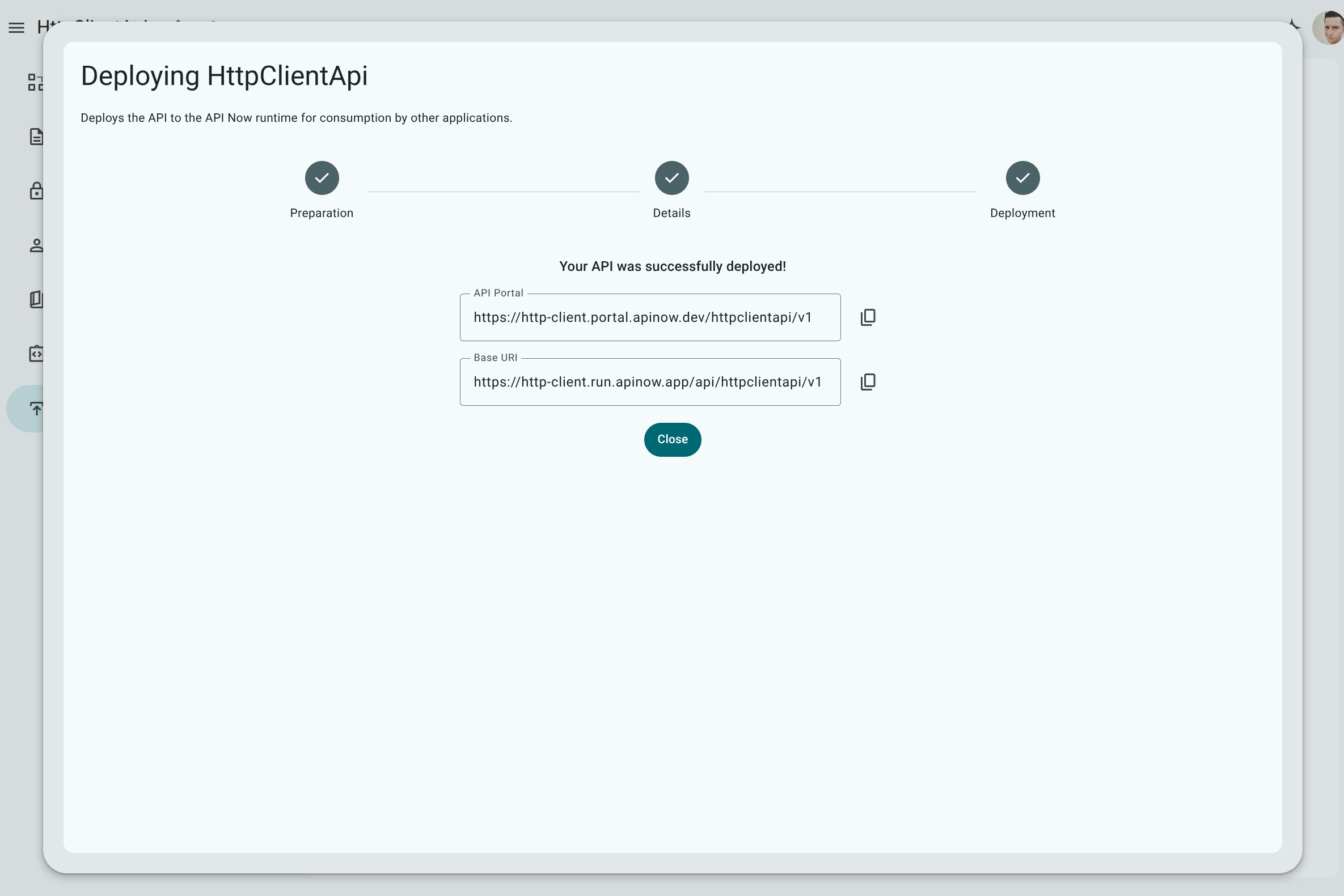 Deploying HttpClientApi